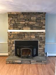 Instead paint all the trim either the same color as the walls or one shade lighter in a satin finish. Wall And Mantle Color To Compliment Stone Fireplace