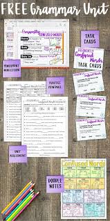 Download This Fre Grammar Unit On Frequently Confused Words It Includes A Powerpoint Mini Less Task Cards Teaching Grammar Writing Lessons 4th Grade Writing