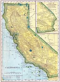 California Map 1910 State Map Wall Art California Map Map Wall Art