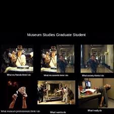 Museum Studies Graduate Student Meme What We Really Do Vs What People Think We Do Museum Studies Museum Education Grad School