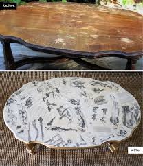 Decoupage Old Furniture Diy Tutorial Video Diy Decoupage Coffee Table Decoupage Coffee Table Diy Coffee Table