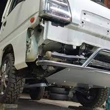 サンバー用アンダーガードの製作 サンバートラック サンバー サンバーバン 軽トラ 軽トラ牧場 オフロード オフロードファクトリー アンダーガード 農機 農業 畦道 vehicles