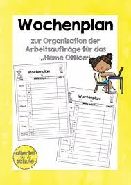 wochenplan fur die arbeit im home office bei schulschliessung unterrichtsmaterial in den fachern deutsch fachubergreifendes mathematik wochen planer lehrer planer kostenlos lesen lernen