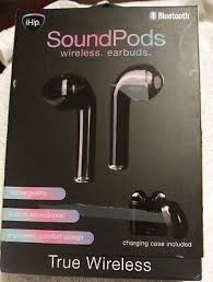 White Ihip Sound Pods Wireless Earbuds White In 2020 Earbuds Earphone Wireless Earbuds