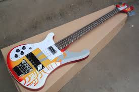 Factory 4 Strings Rosewood Fingerboard Model 4003 Left Handed Electric Bass Guitar With Chrome Hardware White Pickguard Offer Customize Bass Guitar