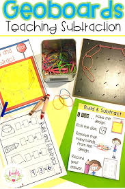 Geoboard Activities For Kindergarten Math Teaches Subtraction And More Math Activities Small Group Math Activities Kindergarten Activities