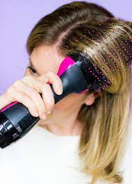 Maintain your blowout by sleeping with your hair up. Sleek Blowout At Home In Under 25 Mins With Affordable Tools Belle Meets World Sleek Blowout Hair Dryer Brush Blowout Hair
