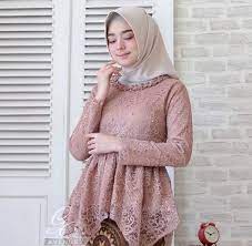 Contoh gaun pesta atasan brokat terbaru. Model Blouse Brokat Muslim Image Of Blouse And Pocket