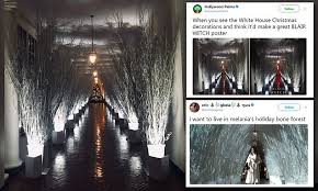 Scary white house christmas decoration. Twitter Drags Melania Over Creepy White House Decor Daily Mail Online