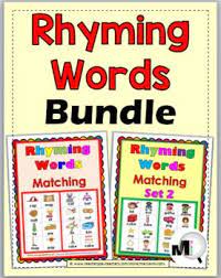 Rhyming Words Activities Bundle Rhyming Words Word Activities Rhyming Words Activities