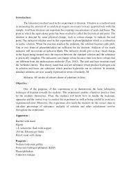 Introduction The Laboratory Method Used In The Experiment Is Titration Titration Is A Method Usedin Measuring Th Lab Report Chemistry Labs Chemistry