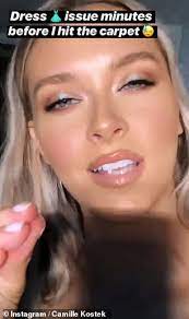 00:59 • may 6, 2020. Camille Kostek Candidly Details Her Wardrobe Disaster Before Nhl Awards Daily Mail Online
