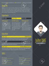 Download resume background stock photos. Modern Cv Curriculum Vitae Resume Design With Dark Background Royalty Free Cliparts Vectors And Stock Illustration Image 40361886