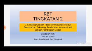 2.1 teknologi pembuatan.slide credit to fokussky. Rbt Tingkatan 2 2 1 2 Youtube