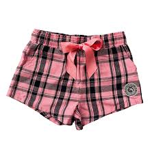 Pink Plaid University of Gymnastics Flannel Shorts AXS