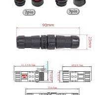 AHUA M20 Assembly Screw Fixing 2 PIN 3 PIN Male Female IP67 ...