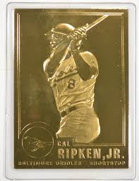 This is one of the most famous baseball cards in history. 22k Gold Cal Ripken Jr Limted Edition Danbury Mint Baseball Trading Card Beautiful Property Room