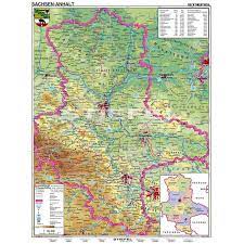 Das macht wohnen in zeitz & merseburg. Stiefel Regional Karte Sachsen Anhalt Physisch Xl