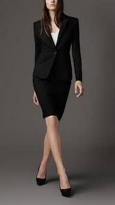 Burberry Tailoring Black Skirt Suit Interview Attire Suits For Women