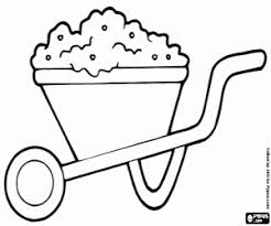 Yescoloring back in the day video Wheelbarrow Coloring Page Printable Game