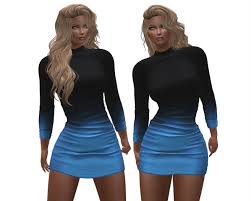 Vitamin bomb shampoo szampon do włosów z olejem algowym 250ml. Second Life Marketplace Sexy Oh Lala Bicolor Mini Dress Black Blue For Maitreya Only