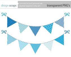 Blue Banner Clip Art Graphics Flag Bunting Banner Baby Boy Digital Clipart Graphics Personal And Commercial Use Instant Download