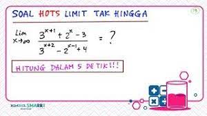 Contoh soal limit pembagian tak hingga. Limit Tak Hingga Soal Hots Utbk Sbmptn 19 Kursus Online Rp9 900 Per Bulan Cek Deskripsi Youtube