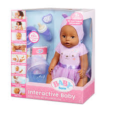 Your child will love this interactive baby doll from baby born. Buy Baby Born Interactive Doll Brown Eyes With 9 Ways To Nurture Eats Drinks Cries Sleeps Bathes And Wets Online In Turkey 364709927