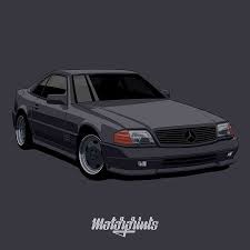 Russia On Instagram Art By Motorprints R129 Sl Amg Mercedes Benz Mb Mersedes Benc Mbenzgram Mblovers Mbclassi Art Cars Cool Car Drawings Car