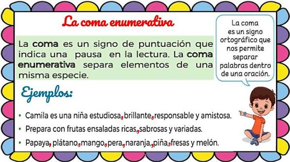La coma enumerativa