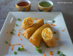 Spring rolls are the vegetarian super light, crispy and tender vegetarian appetizer cousin of the traditional egg roll. Vegetable Spring Roll Recipe Quick And Easy Babs Projects