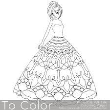 Mandala Princess Coloring Pages For Adults Girl Coloring Page Pdf Jpg Instant Princess Coloring Pages Coloring Pages For Girls Halloween Coloring Pages