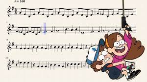 Instrumental solo, and piano/chords in d minor. Gravity Falls Theme For Bb Trumpet Youtube