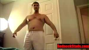 Hairy Redneck: Chubby Stud Strokes And Cums Freely