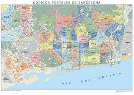 Barri centre está situada circa de vinyets i molí vell. Barcelona Mapa Codigos Postales Mapa De Pared Tamano Mural Flickr