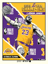 The los angeles lakers defeated the miami heat in game 6 of the finals on sunday night to claim their 17th nba championship, a tie for the led by performances from lebron james and anthony davis , the lakers were crowned the 2020 nba champions after defeating the miami heat at walt. Los Angeles Lakers 2020 Nba Champions Lebron James 18 X 24 Serigraph Phenom Gallery