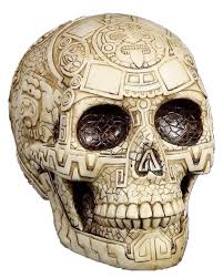 Heavin, dein onlineshop für vintage kleidung, mode klassiker, ausgewählte designer mode und vor allem einzelstücke. Totenkopf Mit Azteken Muster Totenschadel Kaufen Horror Shop Com