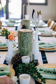 Everything from the decorations and cake to the food and table settings were stylish yet. Modern Woodland Themed Baby Shower Pretty My Party