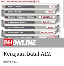 Most studies of aim have concentrated only on the impact of this scheme on its members. Amanah Ikhtiar Malaysia Dibatalkan Oleh Kerajaan Ph Hanipa Maidin Minda Rakyat