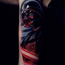Father banner and darth vader tattoo on half sleeve. 3d Sehr Detailliertes Buntes Arm Tattoo Vom Darth Vader Tattooimages Biz