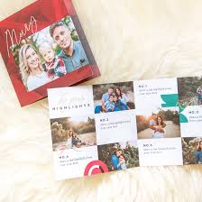 Stylish personalized holiday card themes. How To Make A Great Year In Review Card Mixbook Inspiration