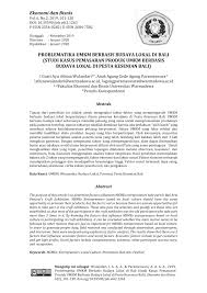 Menumbuhkan persaingan usaha yang sehat dalam kegiatan perekonomian. Pdf Problematika Umkm Berbasis Budaya Lokal Di Bali Studi Kasus Pemasaran Produk Umkm Berbasis Budaya Lokal Di Pesta Kesenian Bali