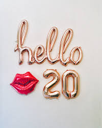 Rose Gold Hello 20 Hello 20 20th Birthday 20 Years Rose Happy 21st Birthday 25th Birthday Parties 20th Birthday Party