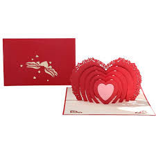 Print out the free template onto coloured card stock. Heart Pop Up Card For Valentine S Day 3d Lover Card Romance Card Cute Card Couple Card Wedding Card Birthday Card To Write Your Heart For Your Lover Walmart Com Walmart Com