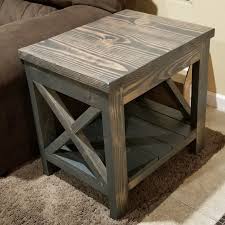 18x24 End Table In Grey Stain Tafels