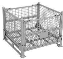 Collapsible Stillage Wire Mesh Pallet Cage Container 1T For Warehouse