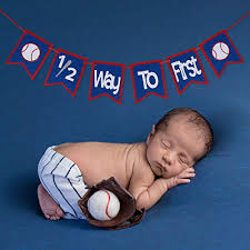 Throw 'em a curveball with a snacks & treats table. Felt Baseball 1 2 Way To First Banner Half Year Anniversary Birthday Party Decorations Baseball Theme Birthday Party Supplies Buy Online At Best Price In Uae Amazon Ae