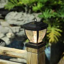 Luxen Home Low Voltage Solar Powered Led Fence Post Cap In 2021 Solar Post Caps Fence Post Caps Solar Post Lights