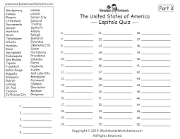 Quiz with 20 trivia questions concerning the usa, suitable for most students (and for anyone who likes quizzes really). Homeschool Geography Worksheet Worksheets Worksheets
