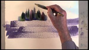 Don't mix it in though. Painting Glitter On The Ocean In Watercolor Youtube